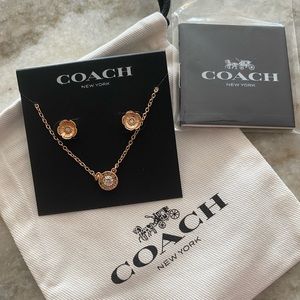Coach 3 piece set: earrings & necklace